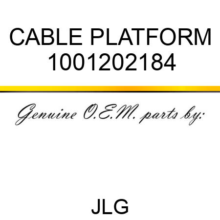 CABLE PLATFORM 1001202184