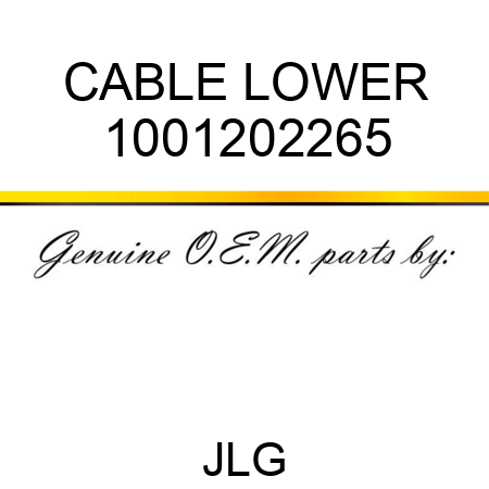 CABLE LOWER 1001202265