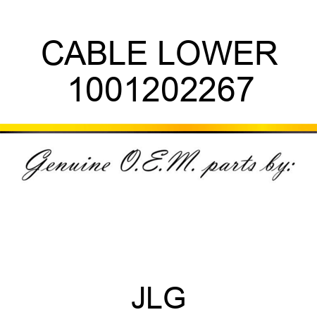 CABLE LOWER 1001202267