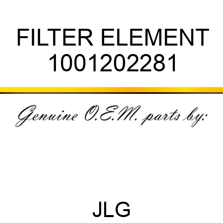 FILTER ELEMENT 1001202281