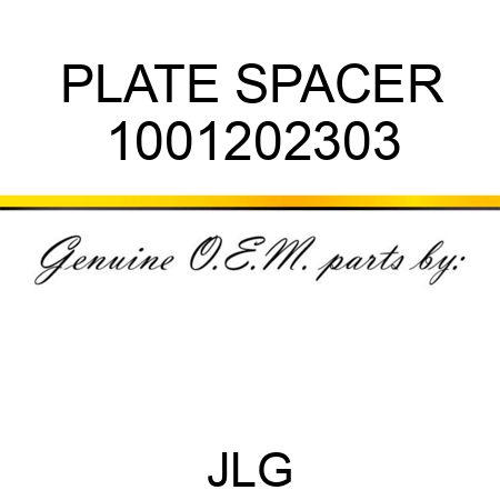 PLATE SPACER 1001202303