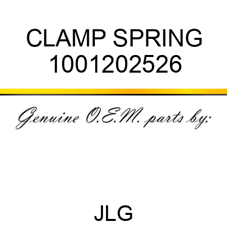 CLAMP SPRING 1001202526