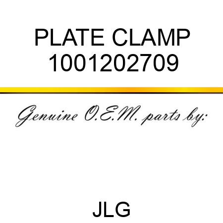 PLATE CLAMP 1001202709