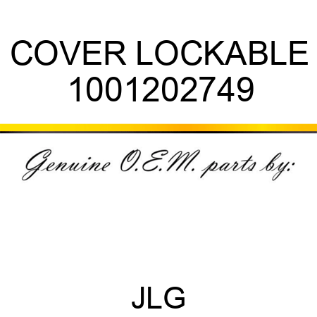 COVER LOCKABLE 1001202749