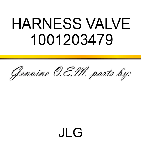HARNESS VALVE 1001203479