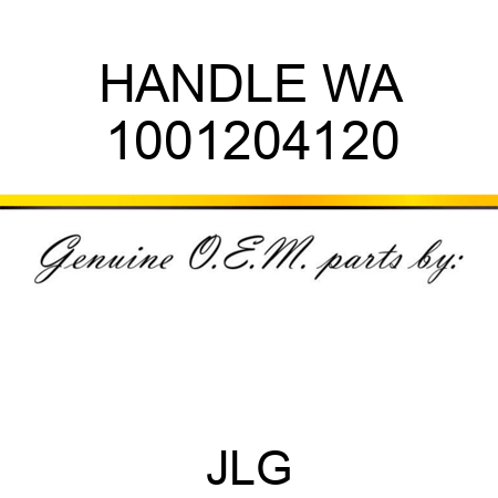 HANDLE WA 1001204120