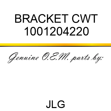 BRACKET CWT 1001204220