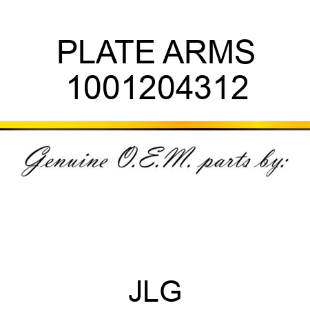 PLATE ARMS 1001204312