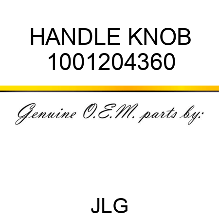 HANDLE KNOB 1001204360