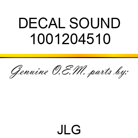 DECAL SOUND 1001204510