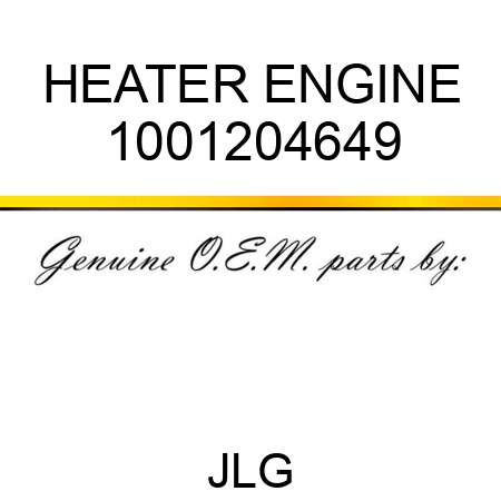 HEATER ENGINE 1001204649