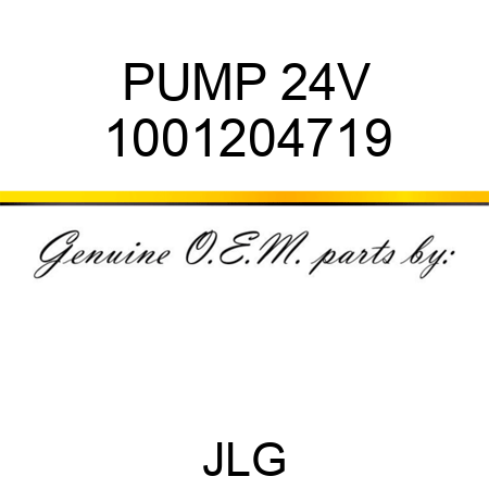 PUMP 24V 1001204719