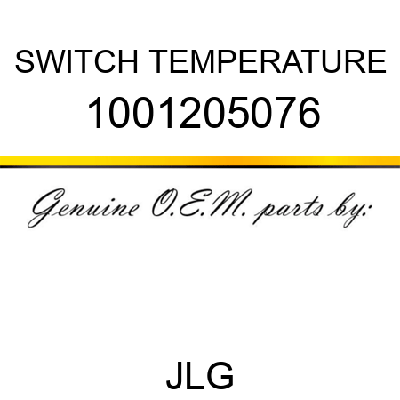 SWITCH TEMPERATURE 1001205076