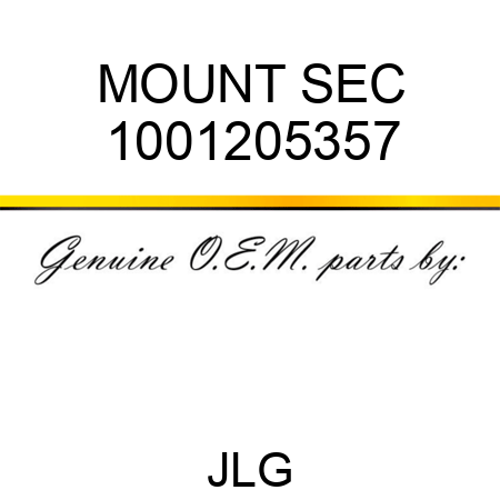 MOUNT SEC 1001205357