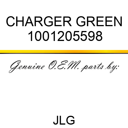 CHARGER GREEN 1001205598