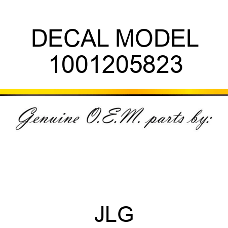 DECAL MODEL 1001205823