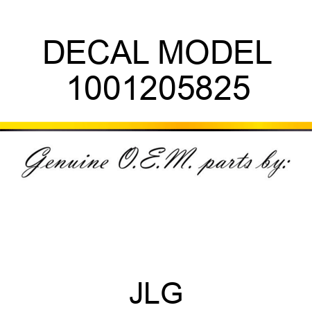 DECAL MODEL 1001205825