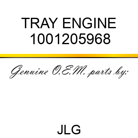 TRAY ENGINE 1001205968