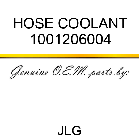 HOSE COOLANT 1001206004
