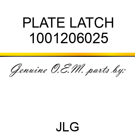 PLATE LATCH 1001206025