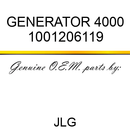 GENERATOR 4000 1001206119