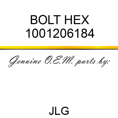 BOLT HEX 1001206184
