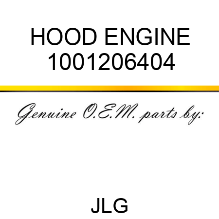 HOOD ENGINE 1001206404