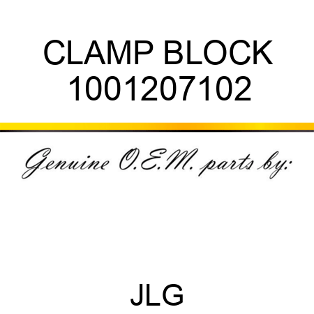 CLAMP BLOCK 1001207102