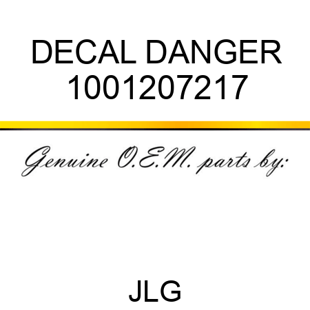 DECAL DANGER 1001207217