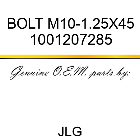 BOLT M10-1.25X45 1001207285