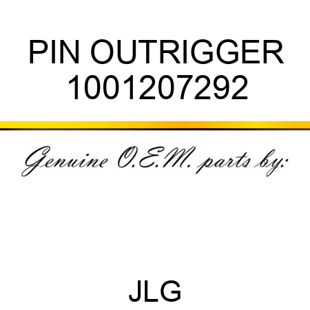 PIN OUTRIGGER 1001207292
