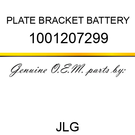 PLATE BRACKET BATTERY 1001207299