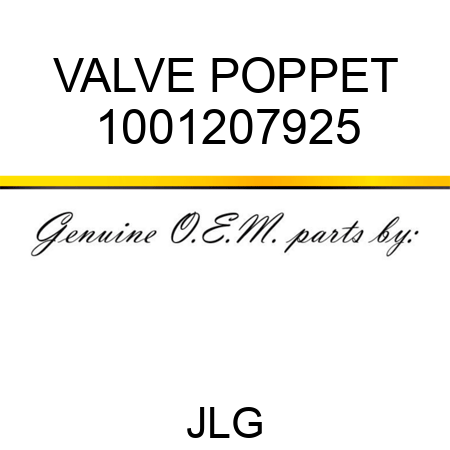VALVE POPPET 1001207925