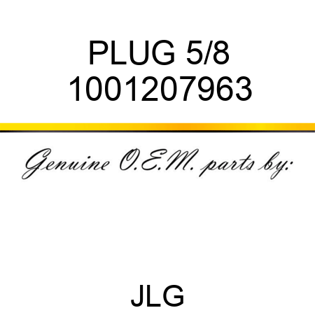 PLUG 5/8 1001207963