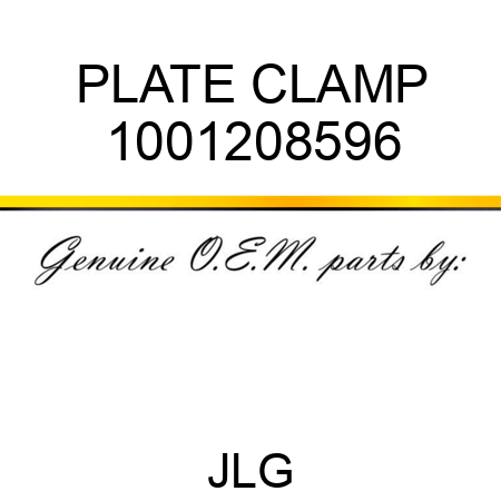 PLATE CLAMP 1001208596