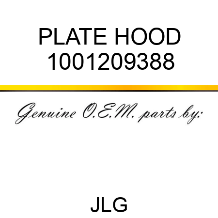 PLATE HOOD 1001209388