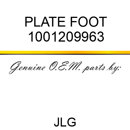 PLATE FOOT 1001209963