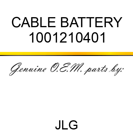 CABLE BATTERY 1001210401