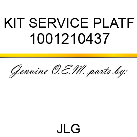 KIT SERVICE PLATF 1001210437