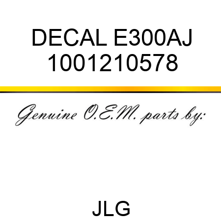 DECAL E300AJ 1001210578