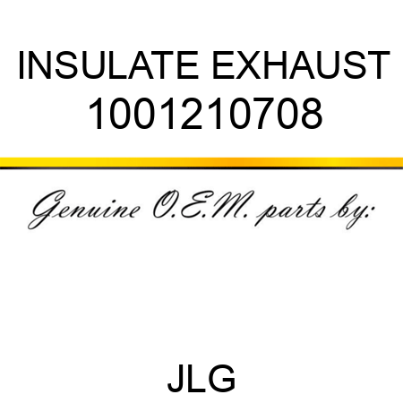 INSULATE EXHAUST 1001210708