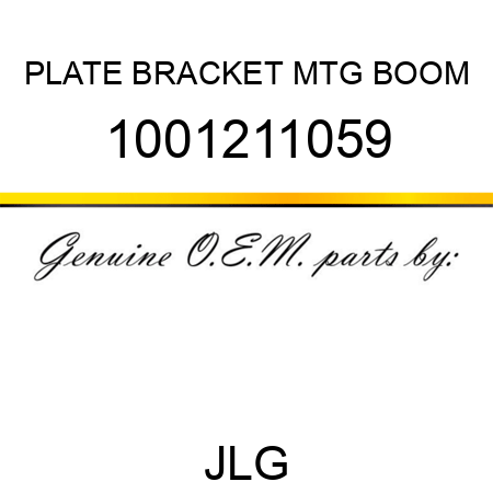 PLATE BRACKET MTG BOOM 1001211059