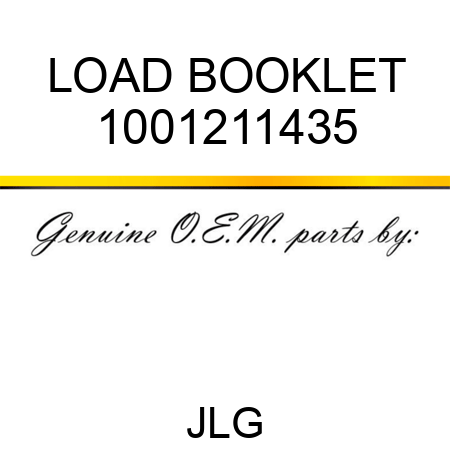 LOAD BOOKLET 1001211435