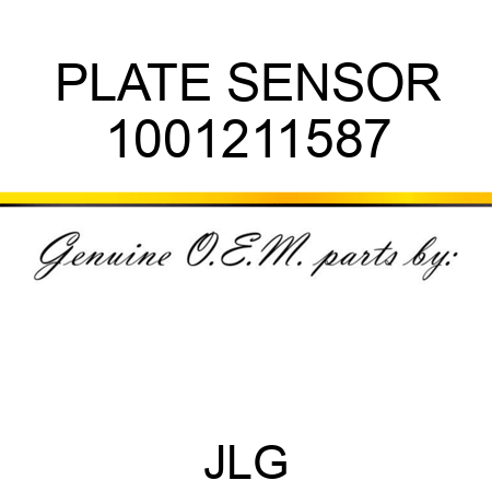 PLATE SENSOR 1001211587