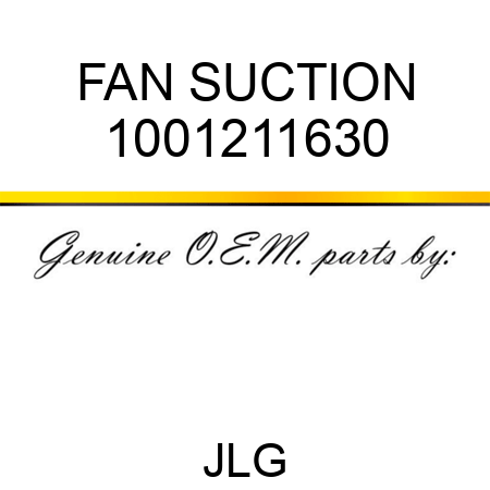 FAN SUCTION 1001211630