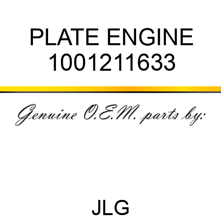 PLATE ENGINE 1001211633