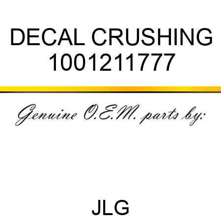 DECAL CRUSHING 1001211777
