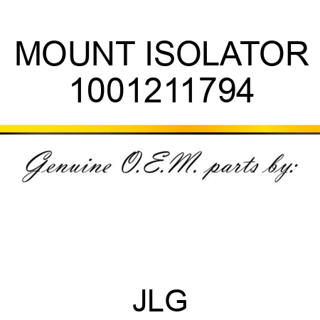 MOUNT ISOLATOR 1001211794