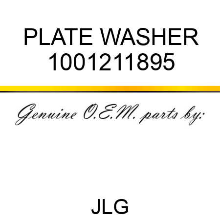 PLATE WASHER 1001211895