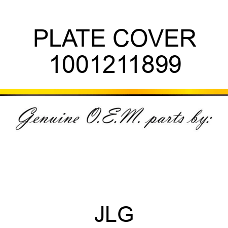 PLATE COVER 1001211899